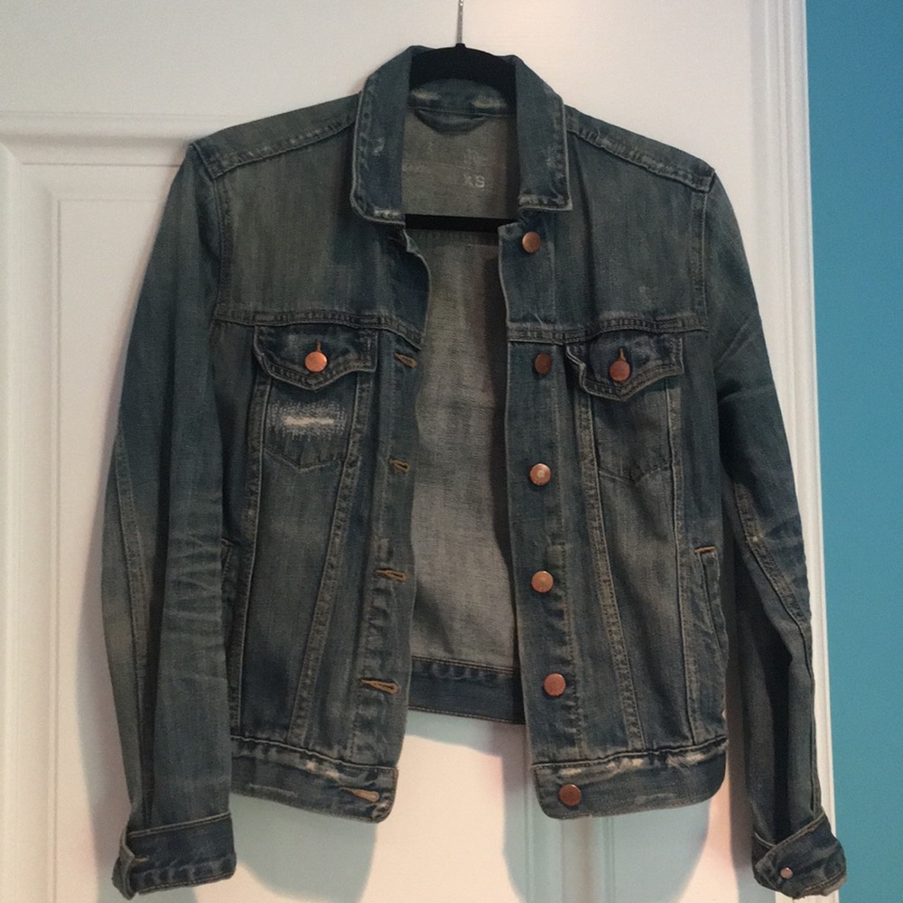 Gap Distressed Denim Jacket